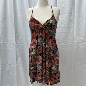 NWOT - Floral Patterned Sleep Dress or Swim Coverup - dahlias